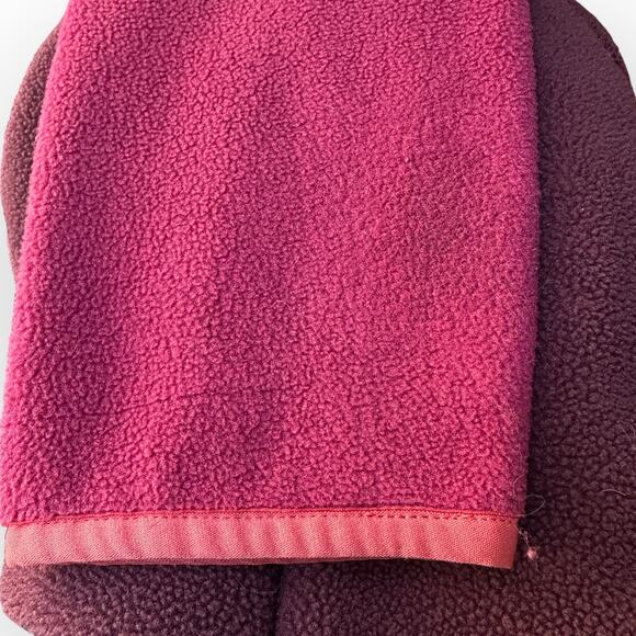 Burton Snap Collar Color Block Fleece Pullover Size M, Maroon Red - Picture 12 of 12